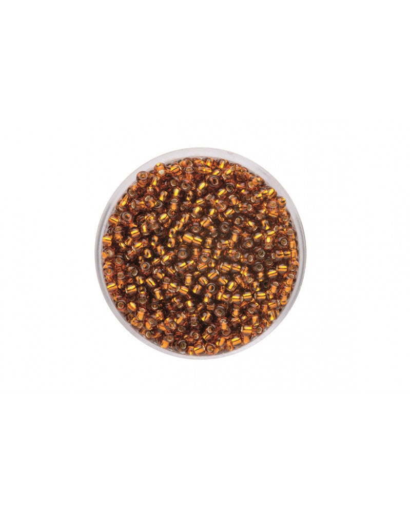 Rocailles Silbereinzug topas