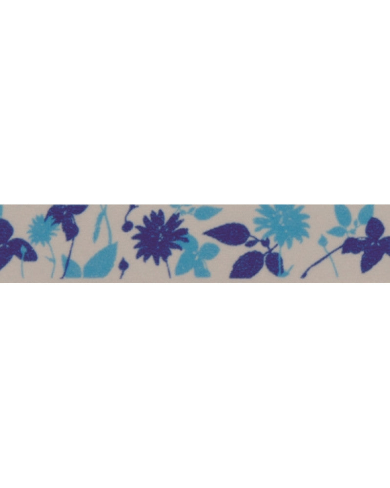 Washi-Tape Blumen blau 15mmx10m