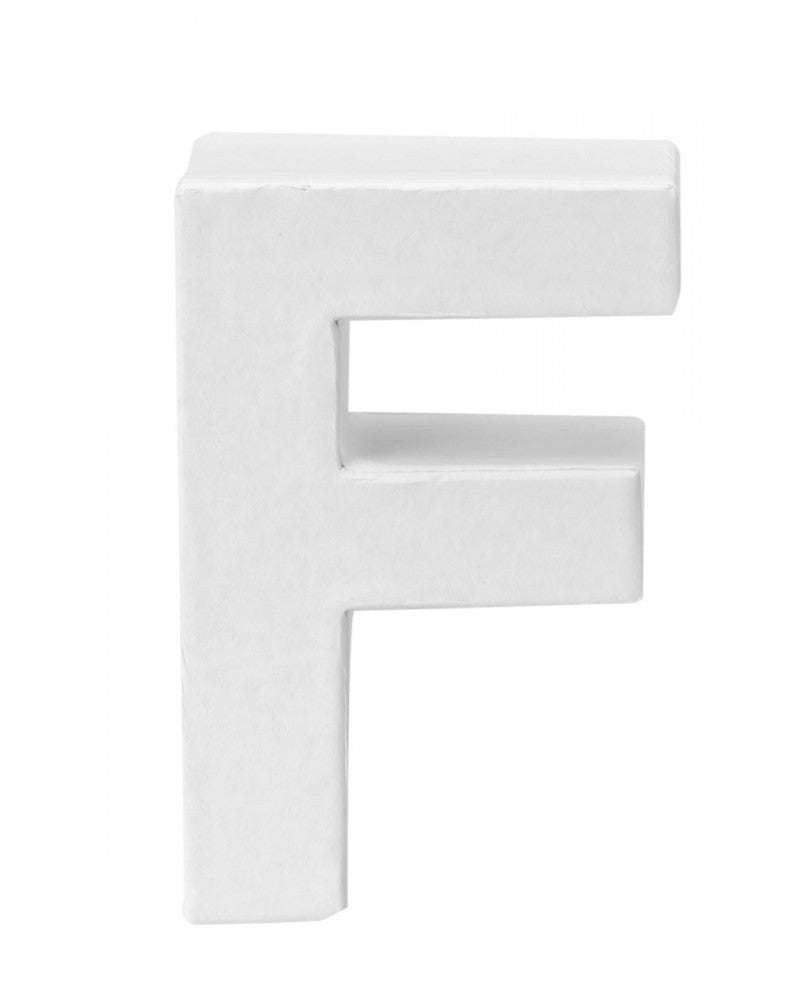 Papp-Buchstabe F 10x3,5cm FSC Mix