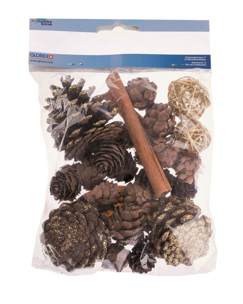 Potpourri Zapfen, Zimt, Rattan Kugeln, ca.100g
