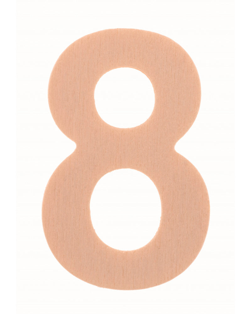 Zahl "8" 6cm Pappel FSC