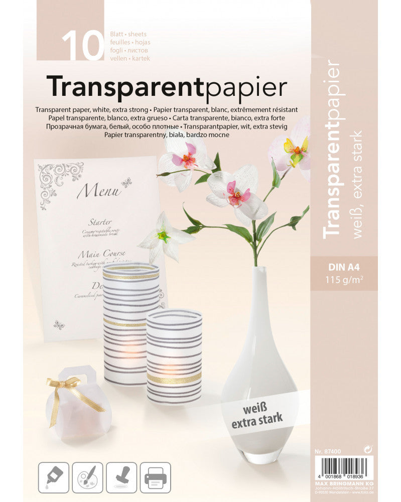 Transparentpapier weiss