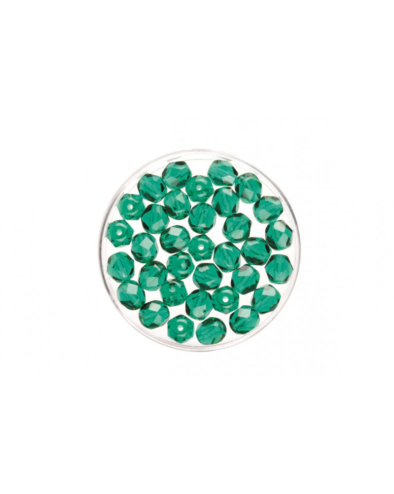 Glasschliffperlen 6mm 50St emerald