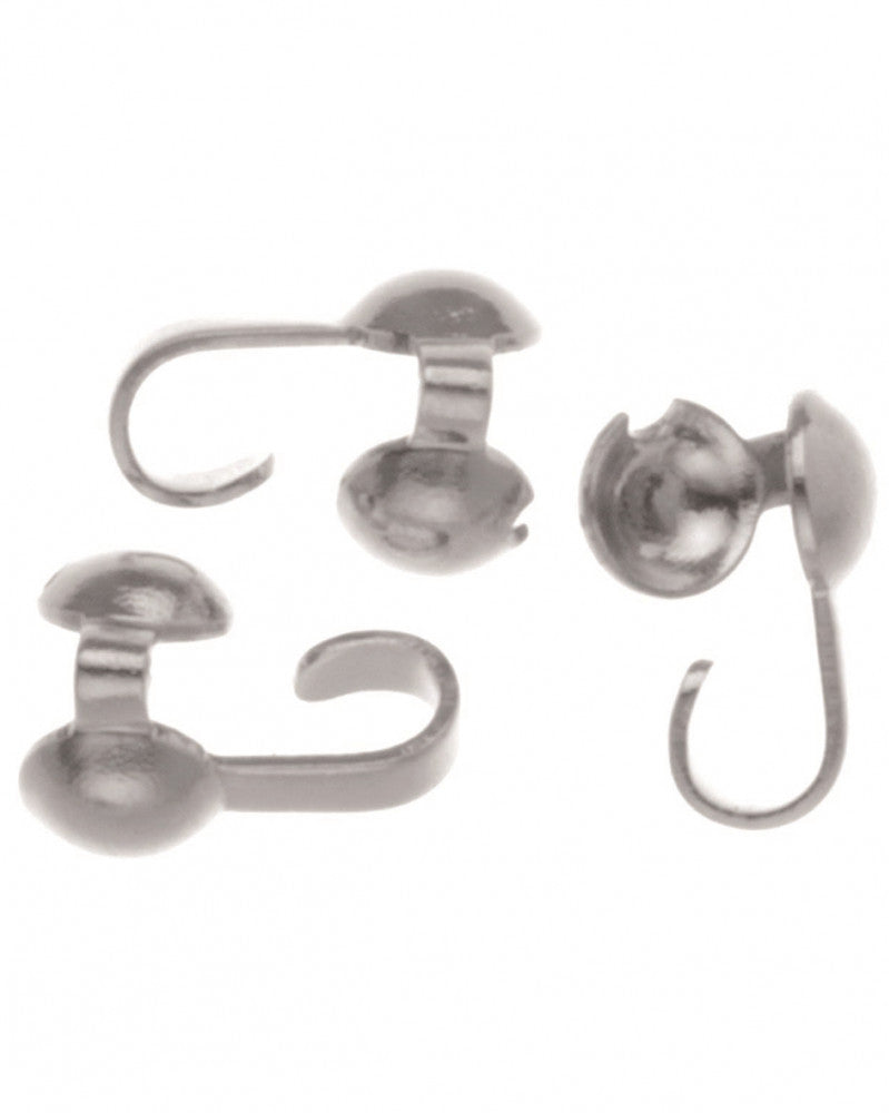Quetschkalotte 4St, 3mm silberfarben