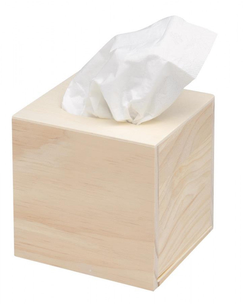 Holz-Tissue-Box 14x12,5x13,5cm Glorex