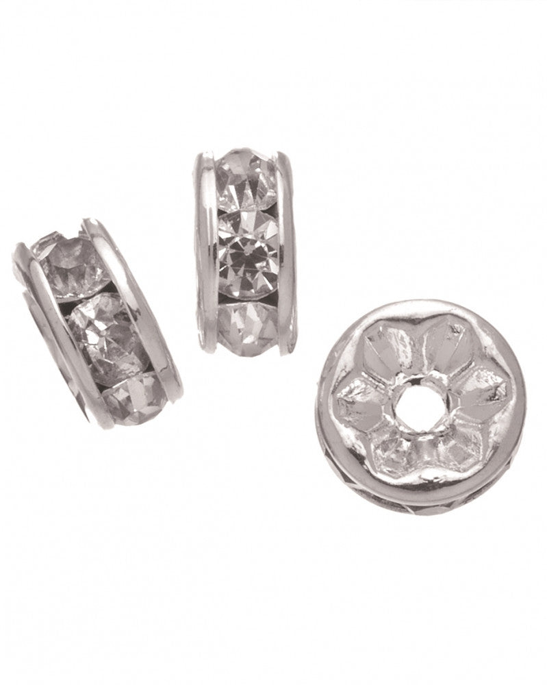 Zwischenring rund 6St 4x8mm, crystal