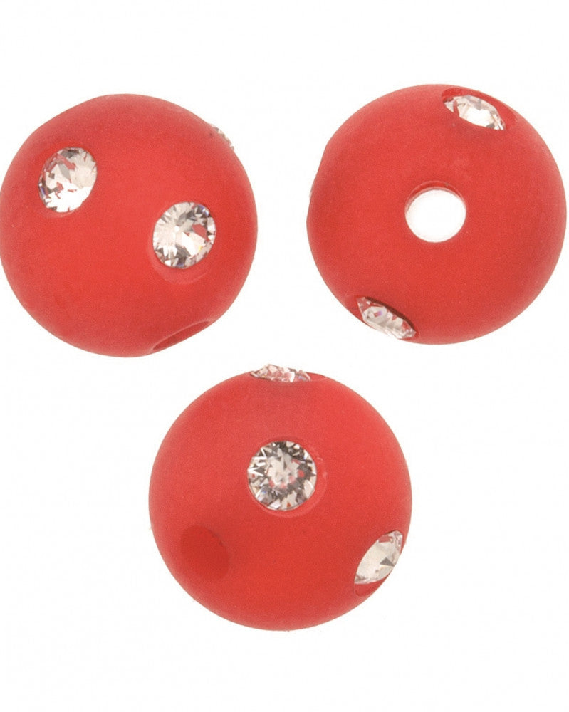 Strassperle 8mm Swarovski rot matt