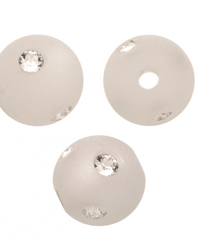 Strassperle 8mm Swarovski weiss matt