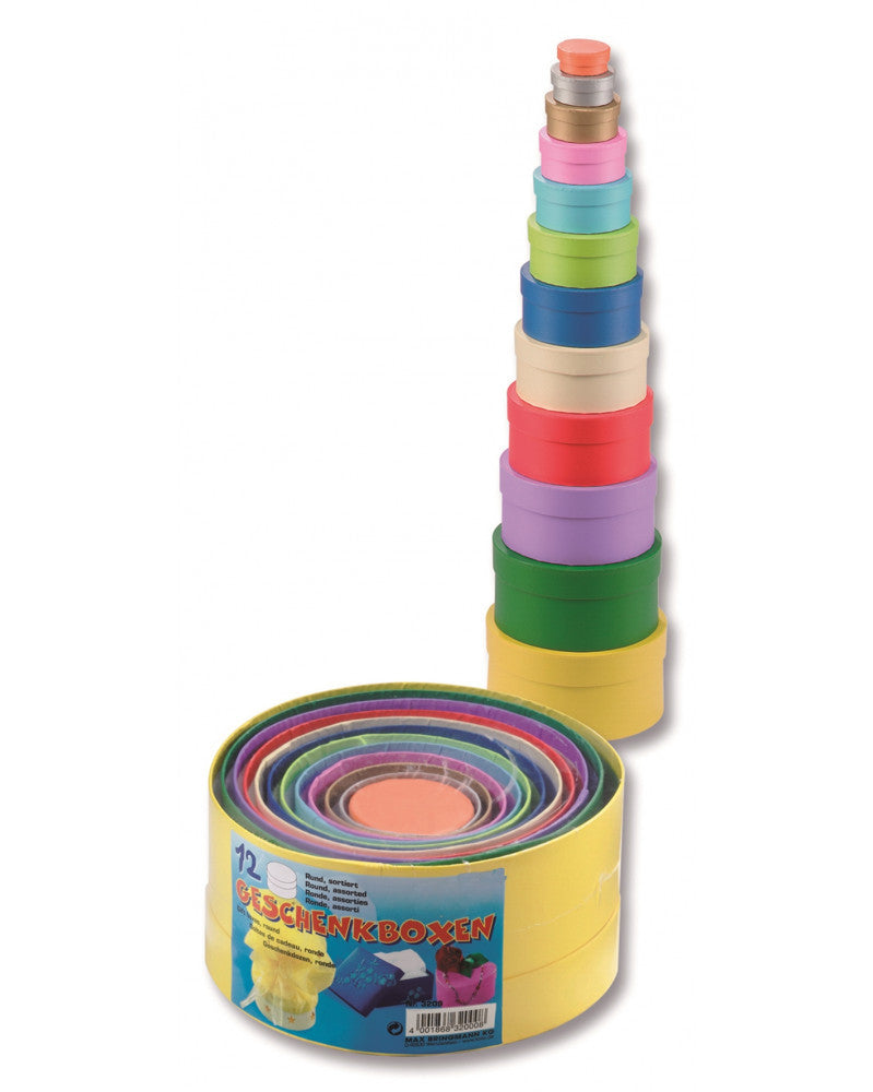 Geschenkboxen 12farbig sort.