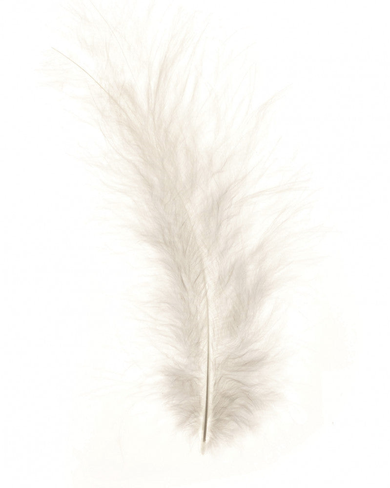 Marabufedern ca. 15St weiss