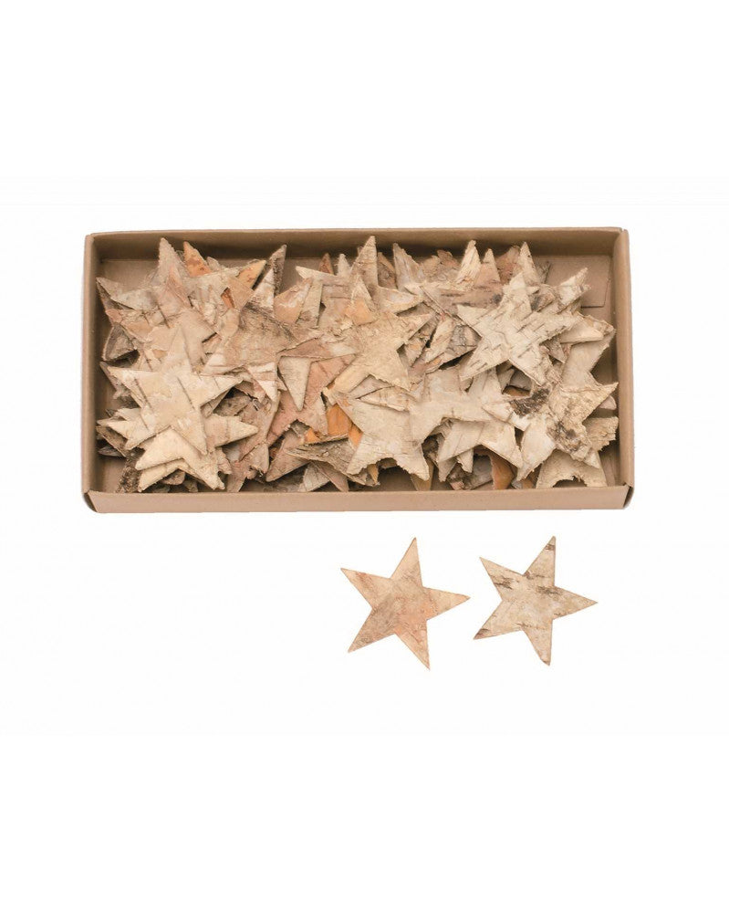 Sterne Birkenrinde 5cm 80St