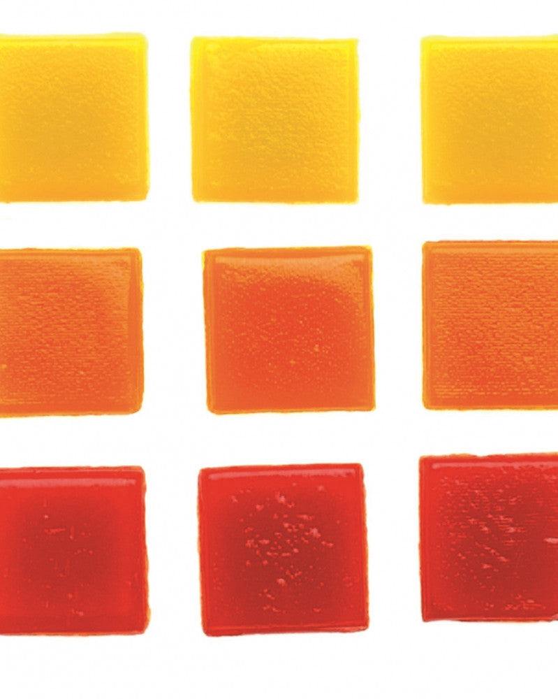 Glas-Mosaik Grosspackung 600g, rot/gelb/orange sortiert
