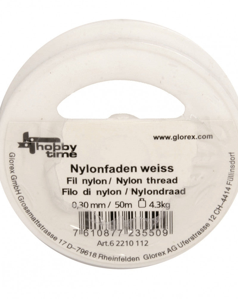 Nylonfaden weiss 0,30mm 50m
