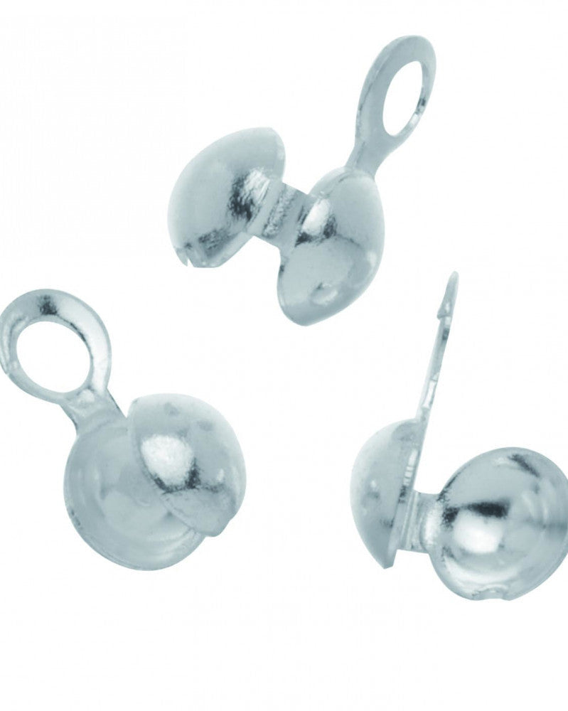Quetschkalotte 4St, 5mm silberfarben