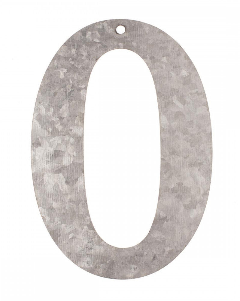 Metall Zahl verzinkt 0 12x0,1cm
