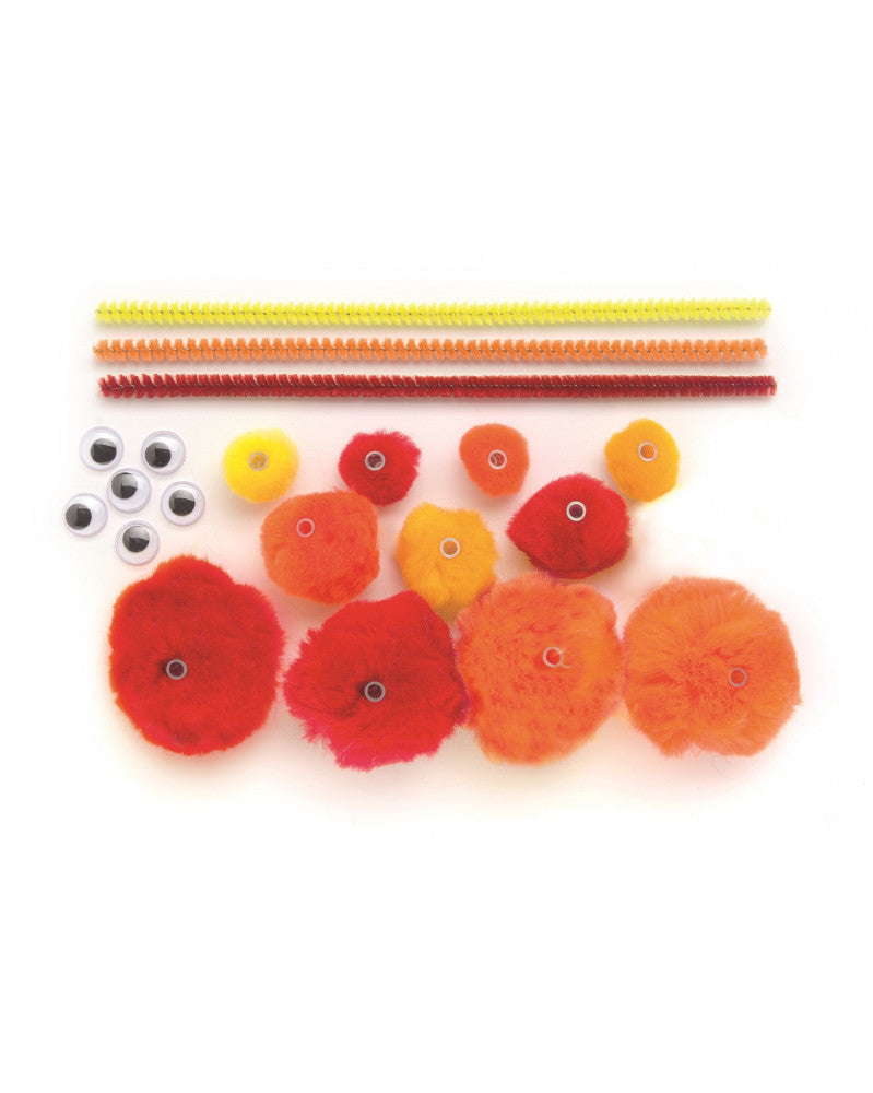 Bastelset Basic 56-teilig, rot mix 100% Acryl