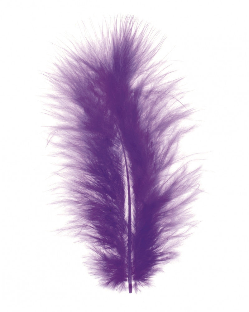 Marabufedern ca. 15St violett