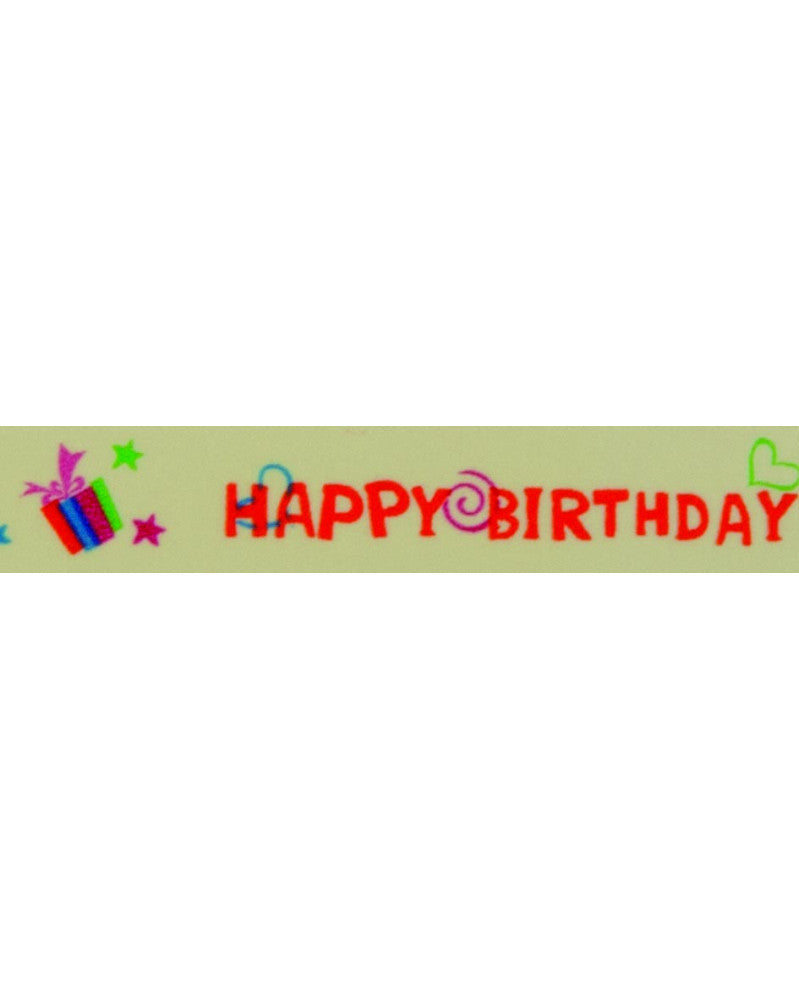 Washi-Tape Happy Birthday gelb 15mmx10m