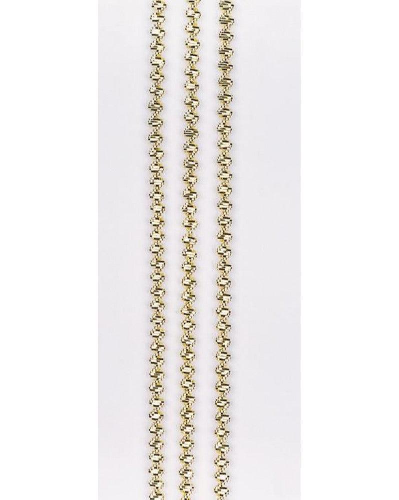 Zackenkrause goldfarben 3 mm