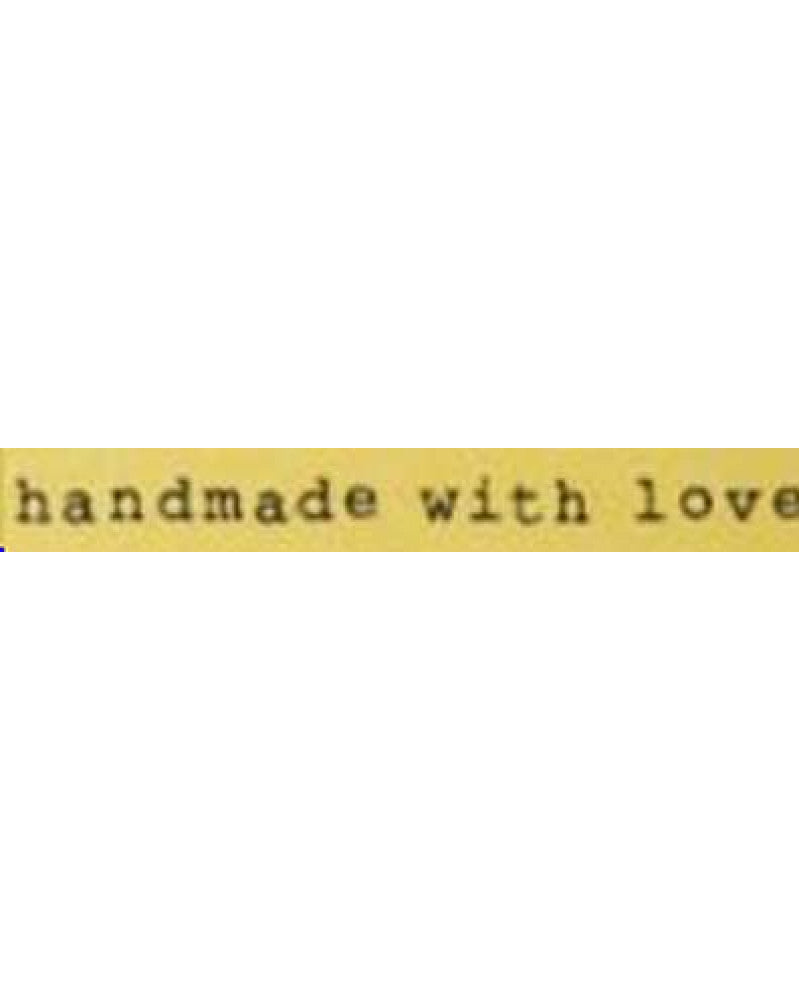 Washi-Tape 15mmx10m gelb, mit handmade with love