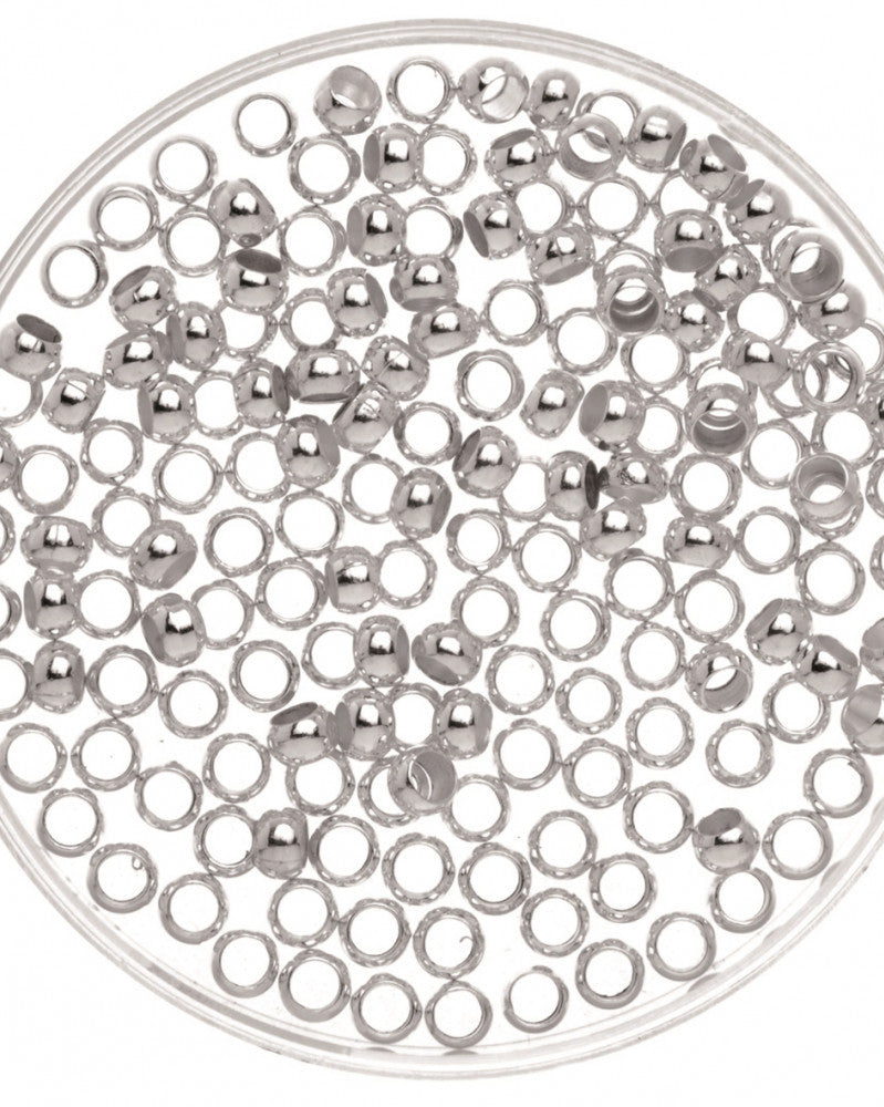 Quetschperlen ca. 1000St, 3mm silberfarben