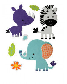 3D Moosgummi 8tl Zebra/Elefant