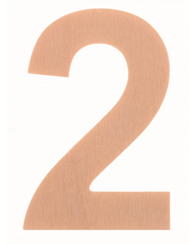 Zahl "2" 6cm Pappel FSC