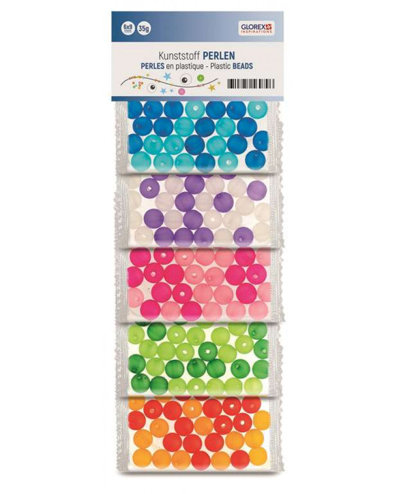 Kunststoff Perlen, Eis-bunt