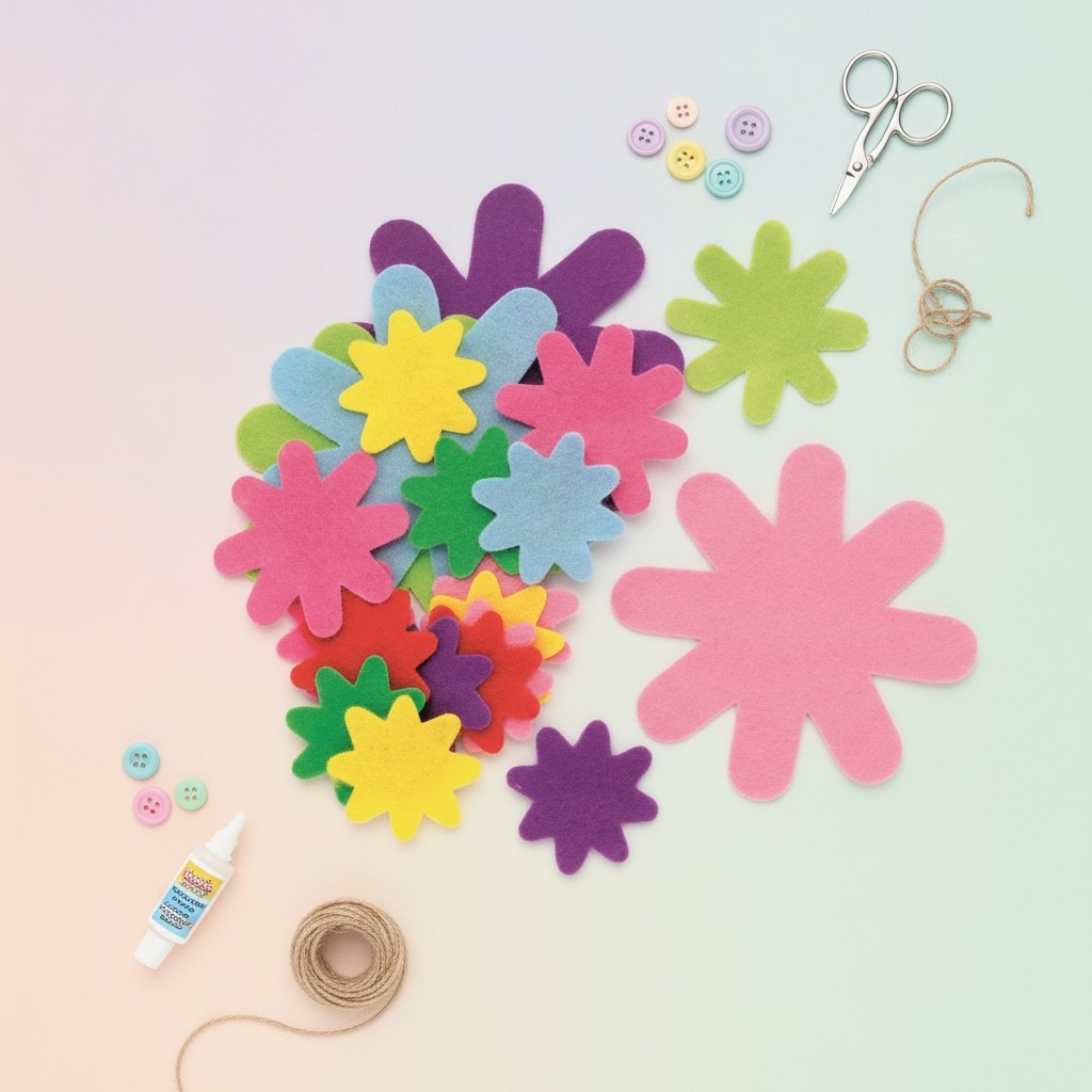 Filz - Blumen 50St - Kidis Art