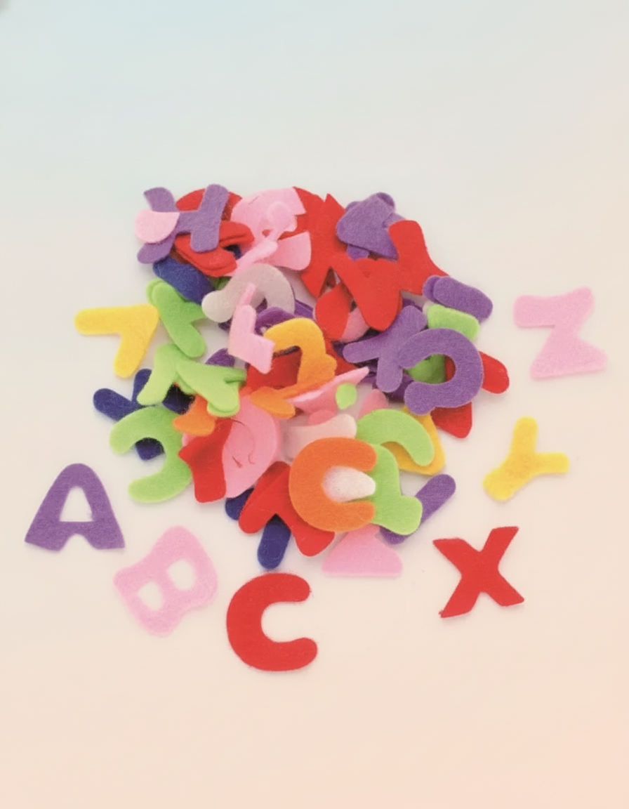Filz - Buchstaben 150Stk. Streuteile für Deko - Kidis Art