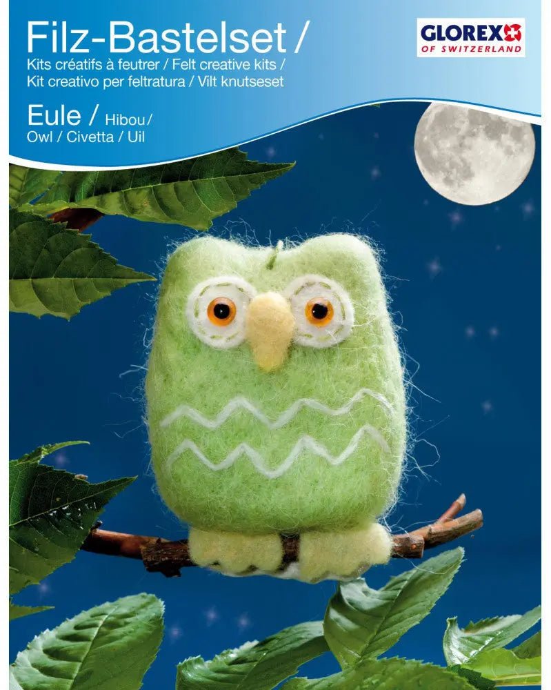 Filz - Creativ - Set Eule, 9,0x8,0cm - Kidis Art