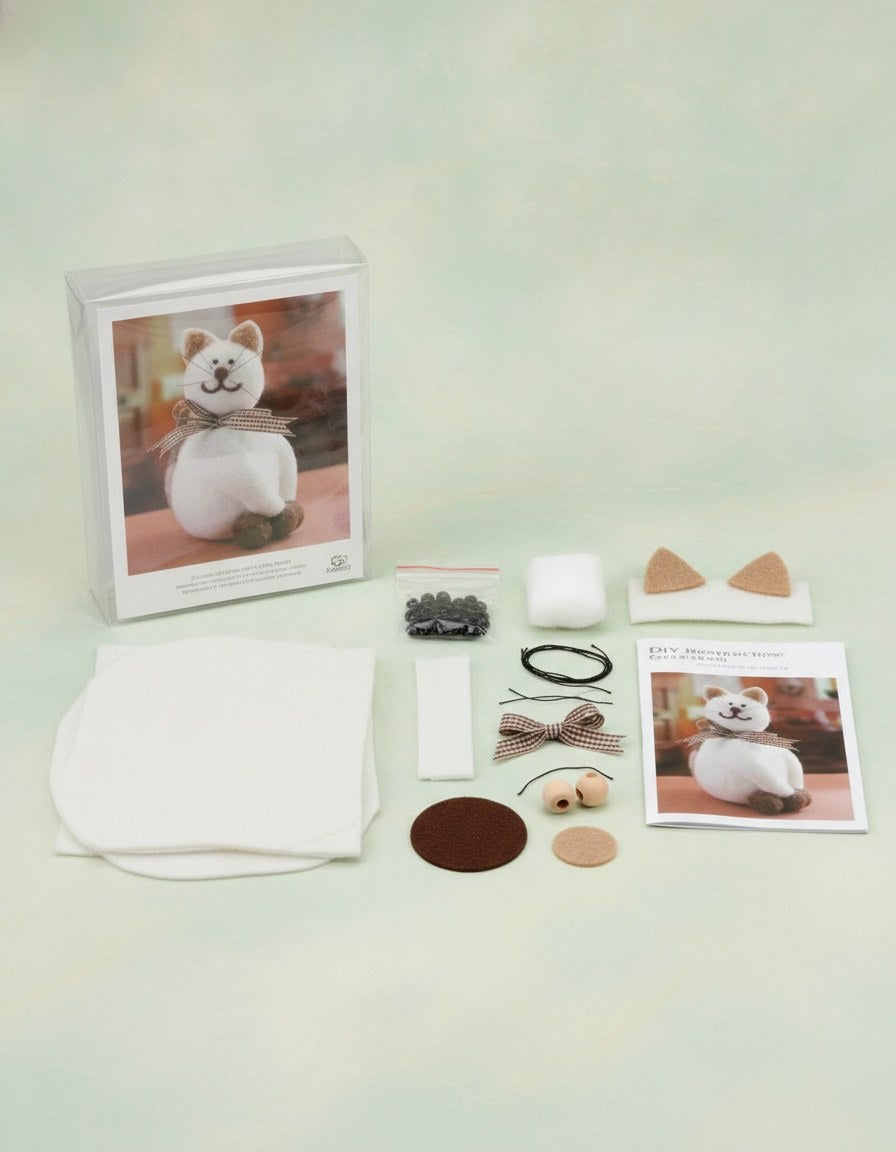 Filz-Creativ-Set Katze, 9,0x8,0cm - Kidis Art