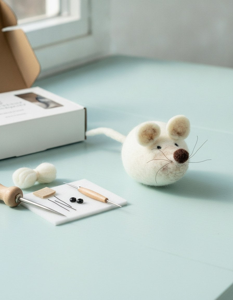 Filz-Creativ-Set Maus, 12,0x6,0cm - Kidis Art