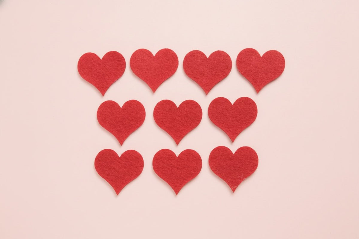 Filz-Herz 10St, 4cm - Kidis Art