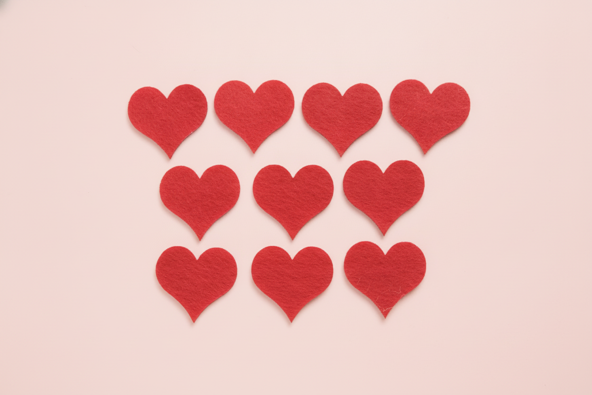 Filz-Herz 10St, 4cm - Kidis Art
