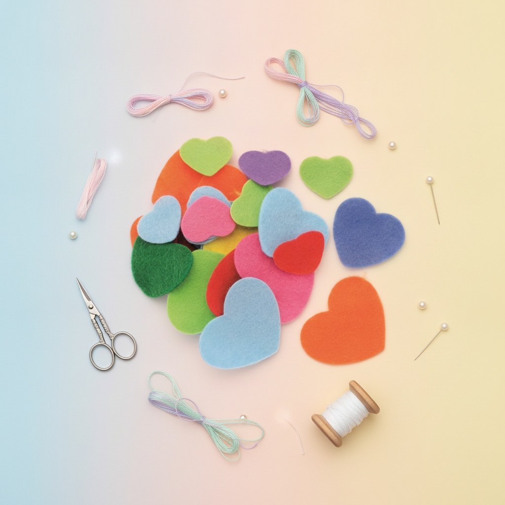 Filz - Herzen 80St, 2.5cm bis 5cm - Kidis Art