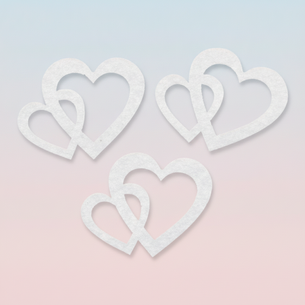Filz-Herzen, 8St. 5cm - Kidis Art