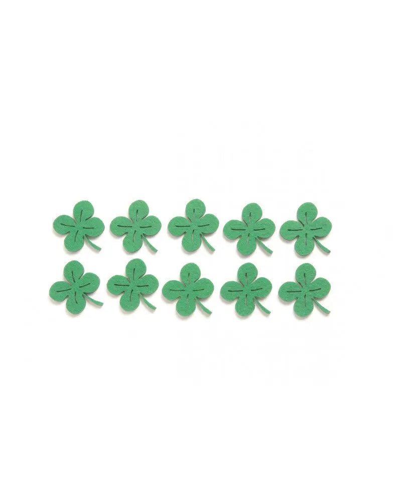 Filz - Kleeblatt 10St, 3,5cm, grün - Kidis Art