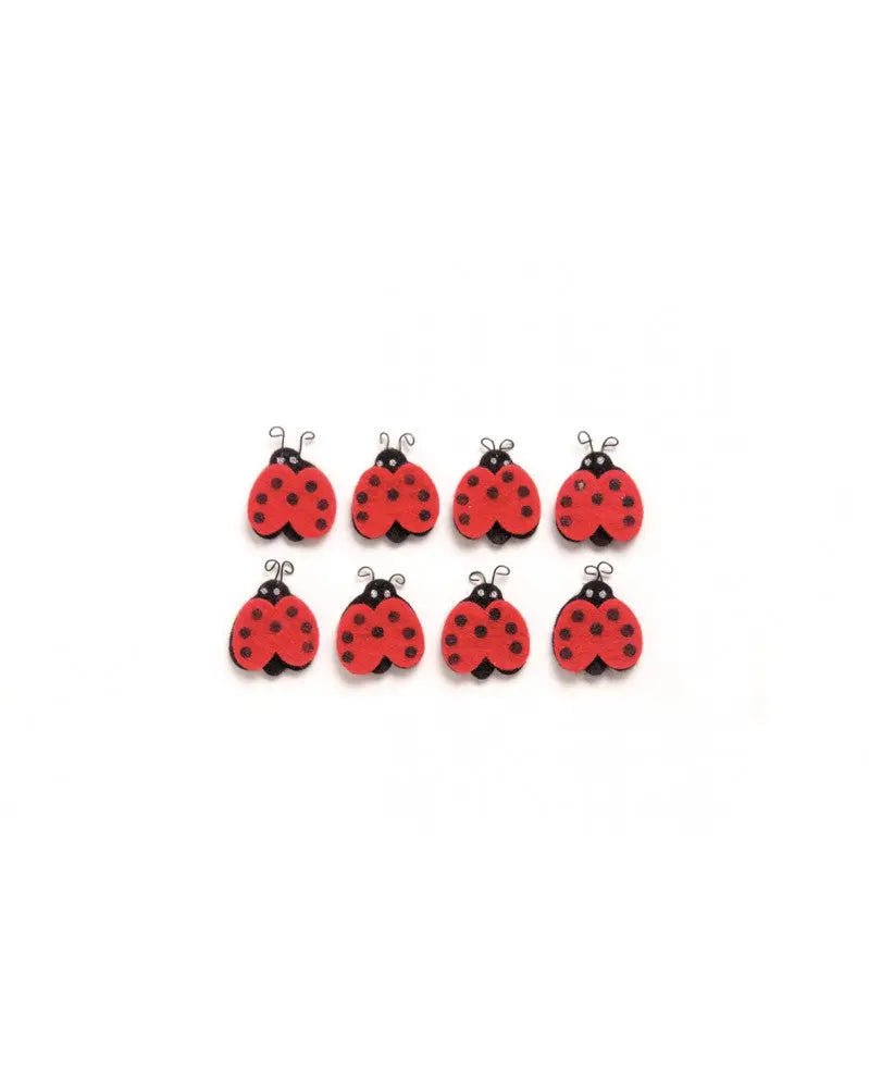 Filz - Marienkäfer 8St, 2,8 cm, rot - Kidis Art