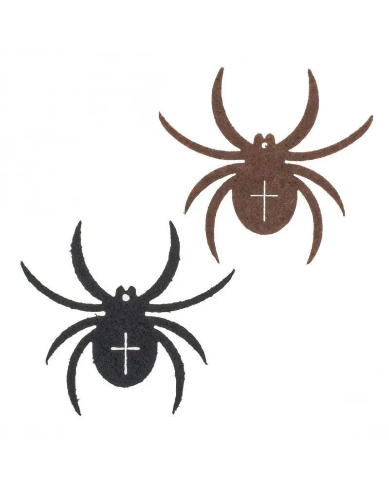 Filz-Spinnen, 6St. 6cm, schwrz/braun - Kidis Art