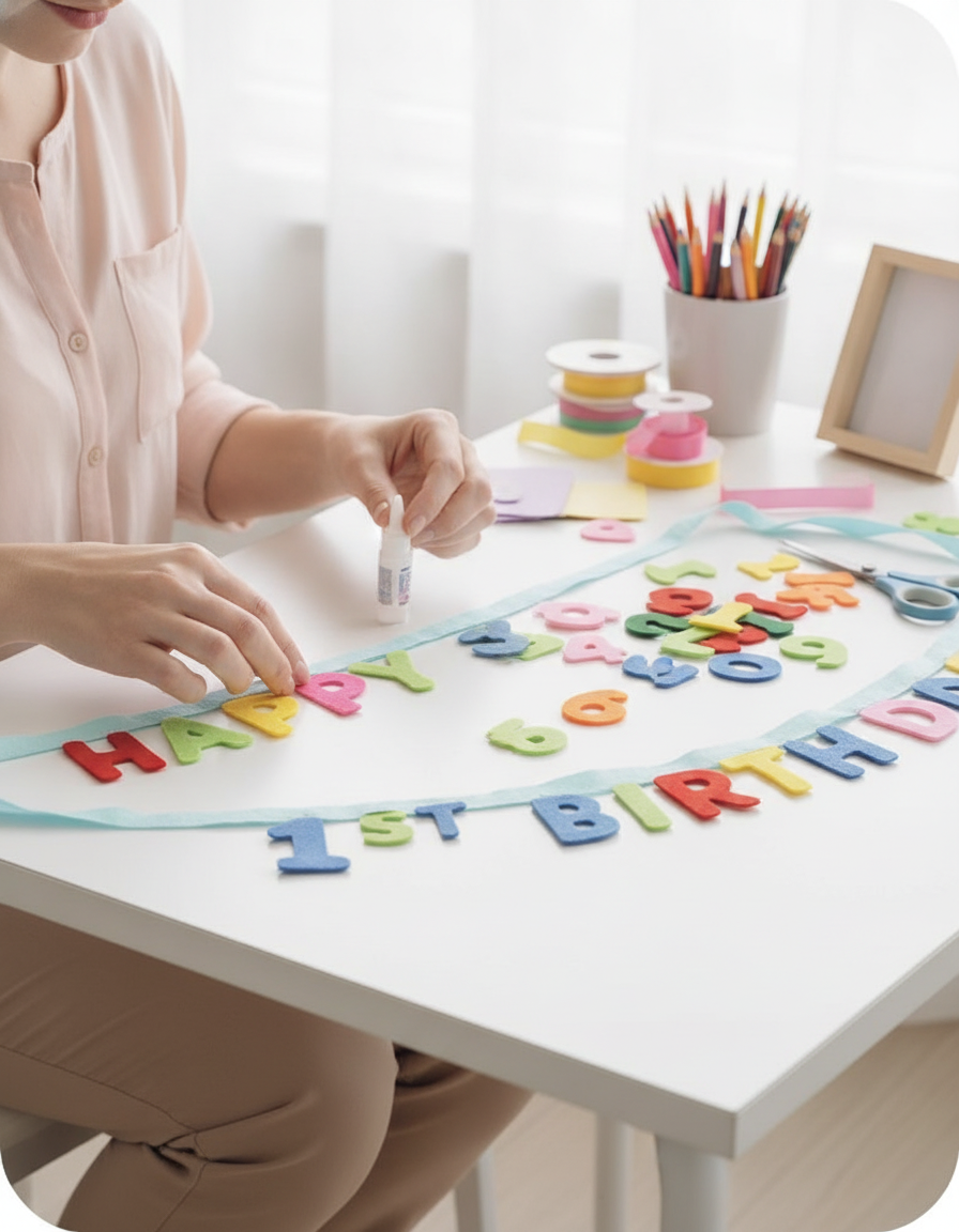 Filz - Zahlen 150Stk. Streuteile für Deko - Kidis Art