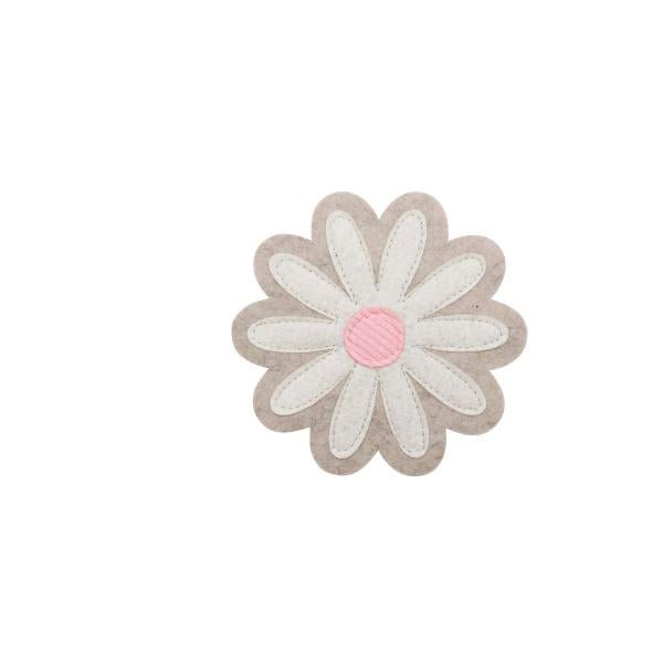 Filzblume, beige/weiss/rosa 15cm - Kidis Art