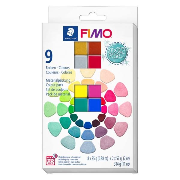 FIMO effect pearls Colour Pack 9 Farben 8x25g + 2x57g - Kidis Art