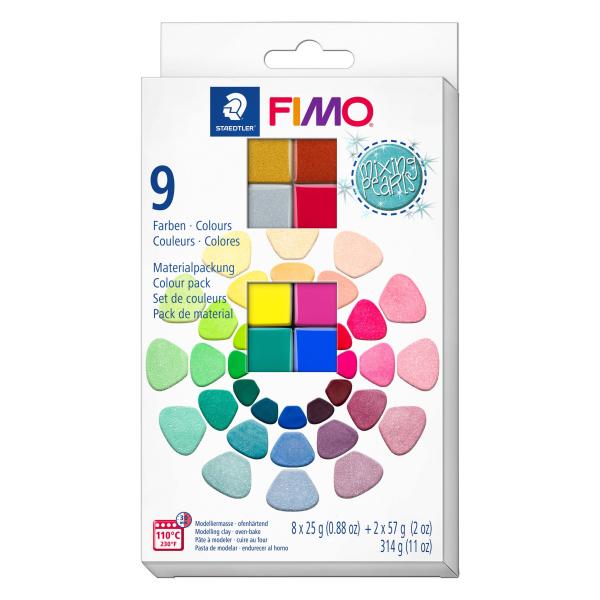 FIMO effect pearls Colour Pack 9 Farben 8x25g + 2x57g - Kidis Art