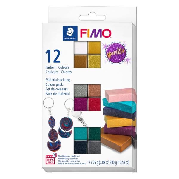 FIMO effect sparkle Colour Pack 12x25g 12 Farben - Kidis Art