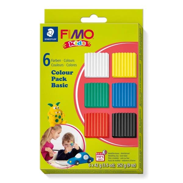 FIMO kids 6 x 42g Colour Pack basic - Kidis Art
