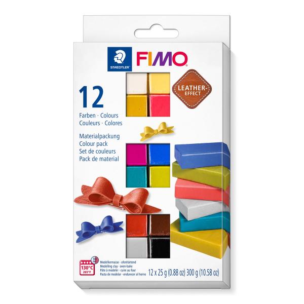 FIMO Leather Colour Pack 12x25g 12 Farben - Kidis Art