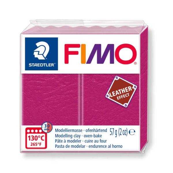 FIMO leather - effect 57g beere - Kidis Art