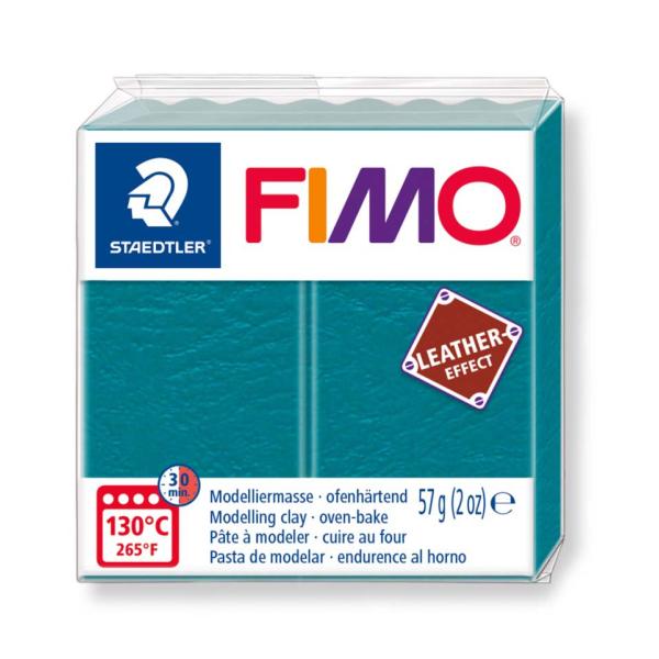 FIMO leather - effect 57g lagune - Kidis Art