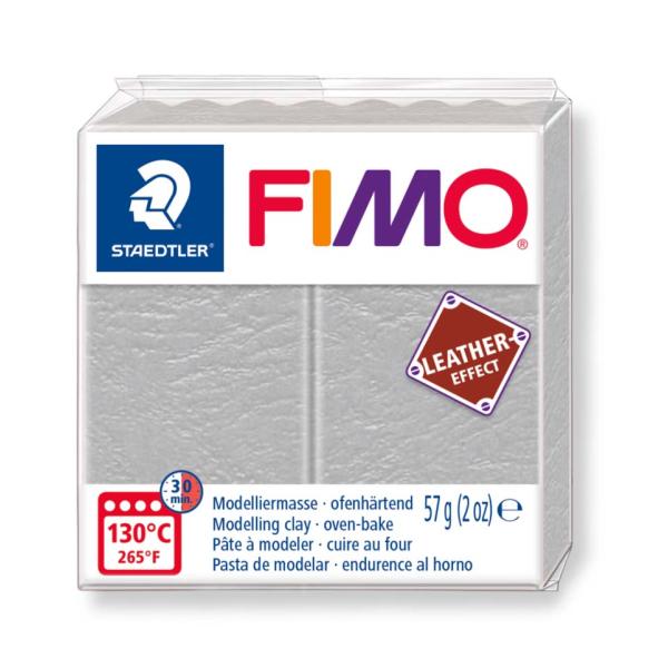 FIMO leather - effect 57g taubengrau - Kidis Art